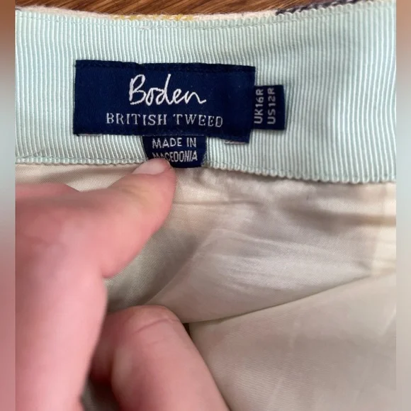 Boden British Tweed Skirt - Size 12 - Picture 3 of 13